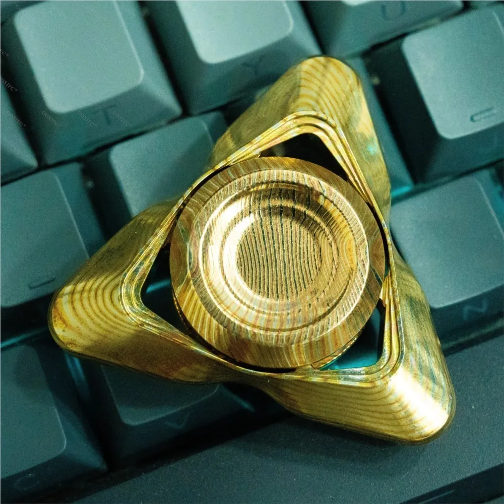 CAINIAO EDC Mokume Fidget Spinner มือรู้สึกปลายนิ้ว Gyro ความเครียดบรรเทาของเล่น Fidget ของเล่นสําหรับผู้ใหญ่
