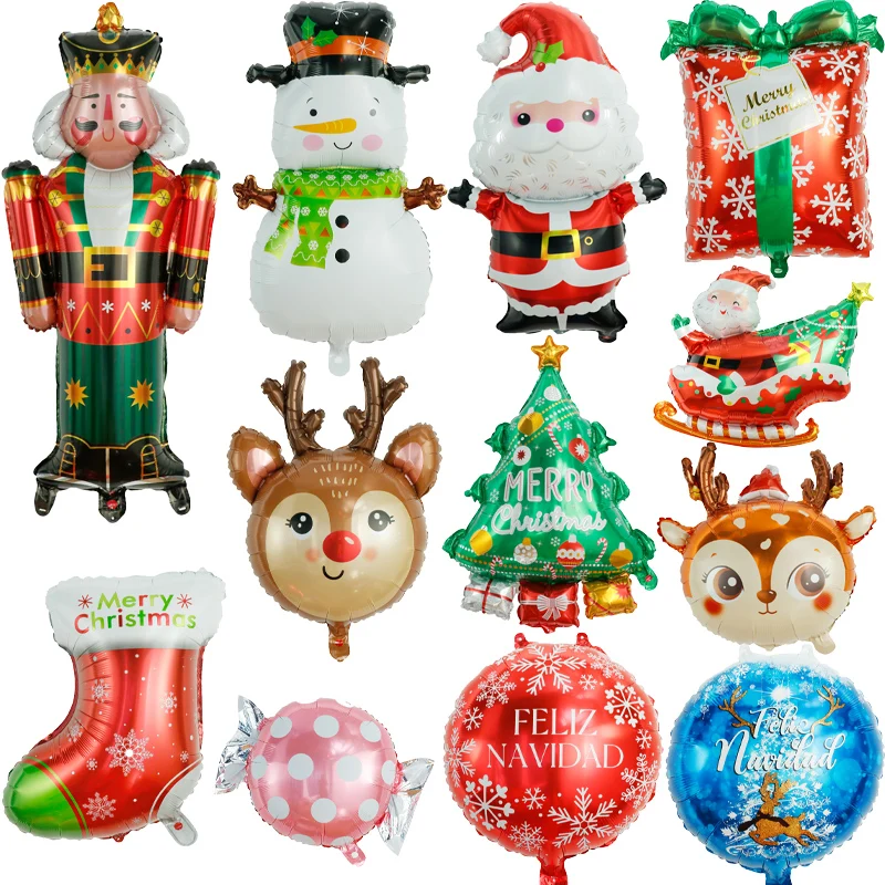 Christmas Aluminum Film Balloon Christmas Gift Snowman Elk Christmas Tree Christmas Party Decoration Balloon