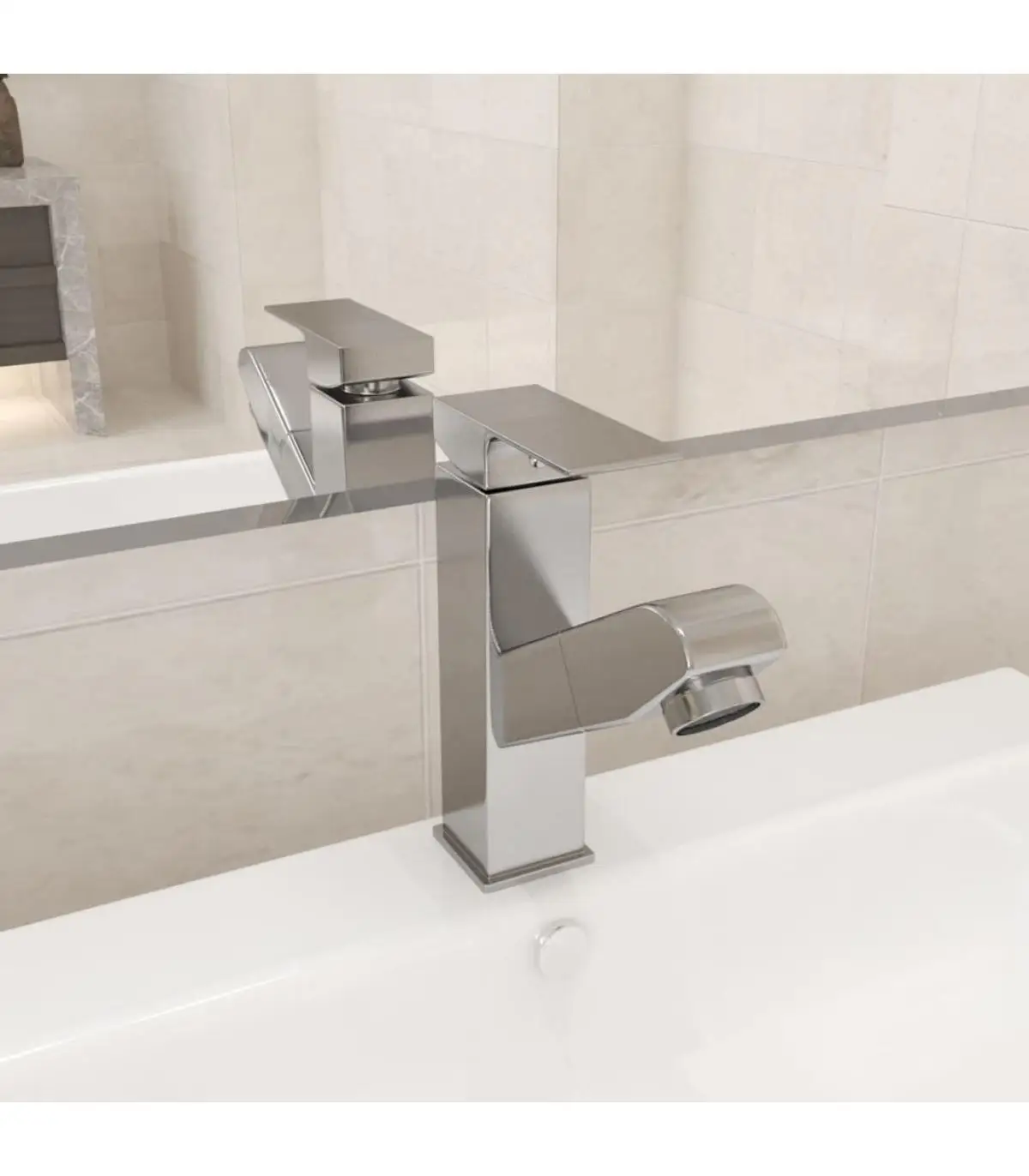 157x172mm Silver Removable Function Bathroom Sink Faucets