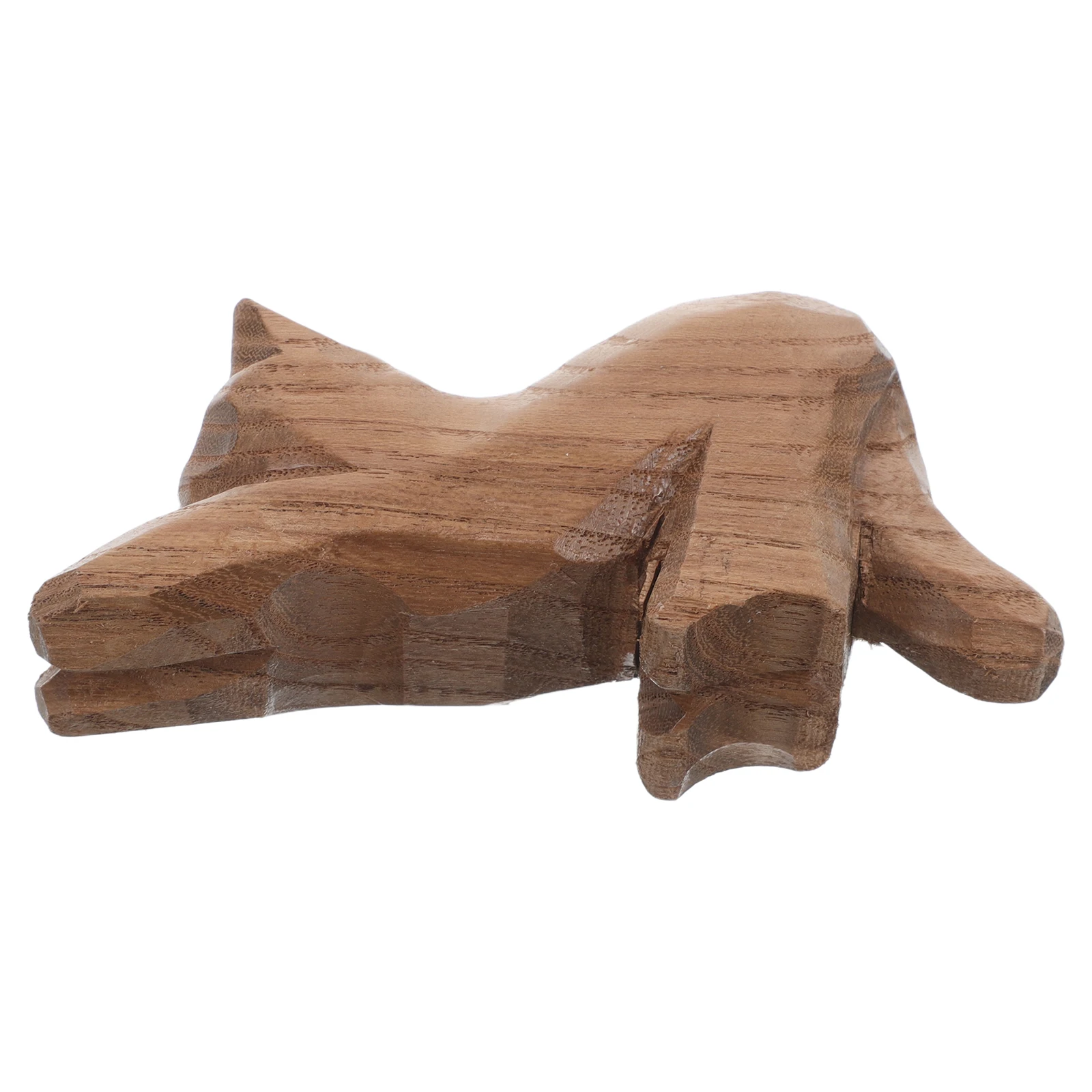 

Wooden Cat Ornament Knitting Home Decor Commemorate Coloring Animal Carvings Figurines Cute Statue