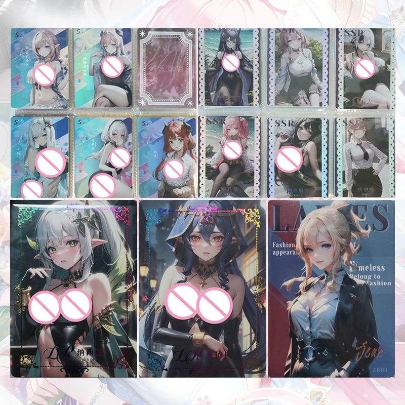 

Anime Goddess Story SSR TR UR ZR LR GLS SR Cards Raiden Shogun Sakurajima Mai Keqing Elysia Shenhe Nilou Layla Collectible Cards