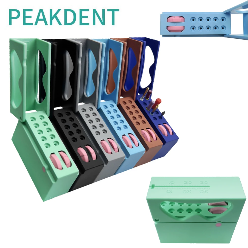 

NIGF 1Pc Dental 10 Holes Autoclavable Sterilization Endo Box With Memory Bur Block Holders for Diamond Burs Endodontic Files