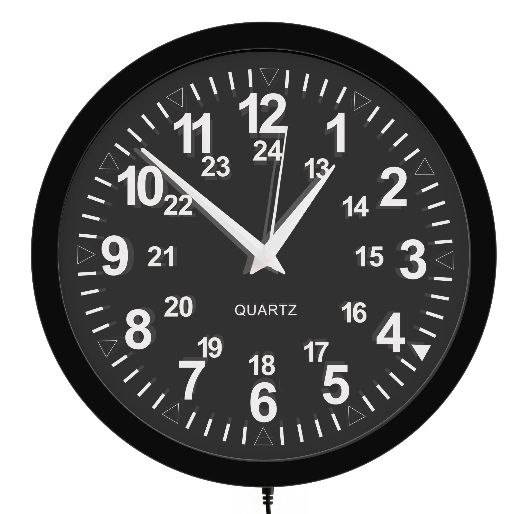 Military Time 24 Hour LED Neon Sign Metal Frame Wall Clock For Military Worker Office Home Decor Glowing Night Light Wall Clock