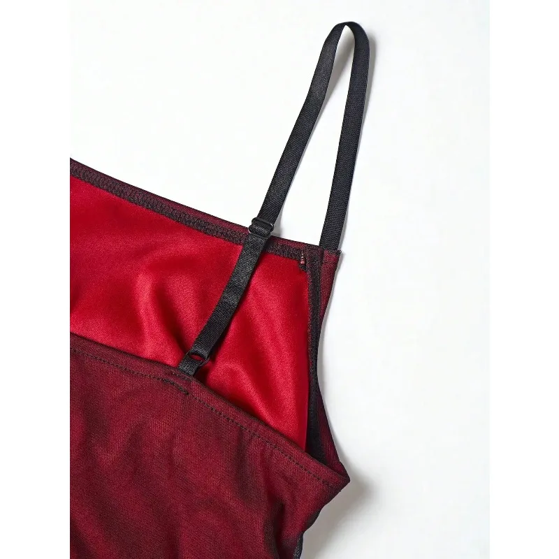 Elegant hemdje rood off-shoulder mouwloze plooirok voor dames slim fit lange jurk zomer strandvakantie feestjurk