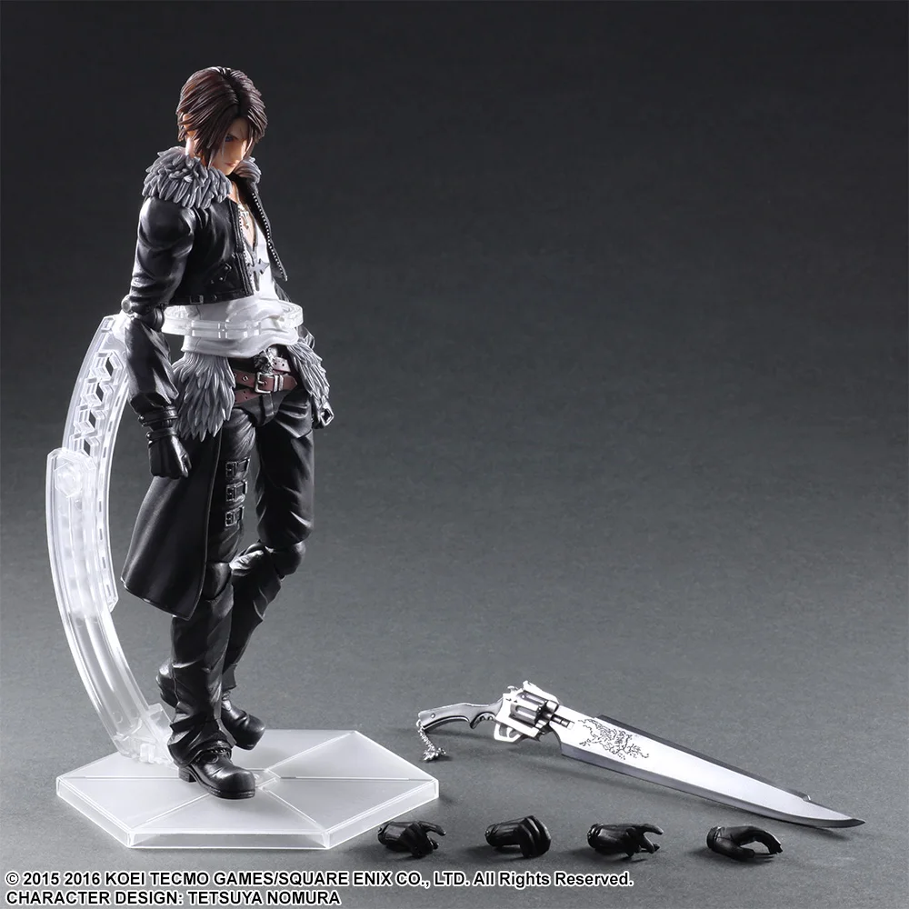 

25cm Original Square Enix Play Arts Final Fantasy Viii Ff8 Squall Leonhart Action Figure Active Joints Model Collectibles No Box