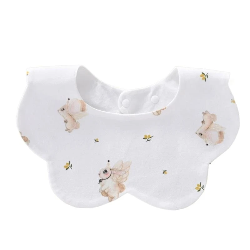 

& Practical Baby Neck Bibs Lovely Pattern Newborns Bibs Double Layer Bibs 4XBC