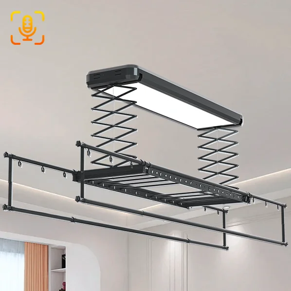 

Электрическая сушилка для одежды, интеллектуальное голосовое управление, автоматический подъем, сушилка для балкона, сушилка для одежды, бытовая машина