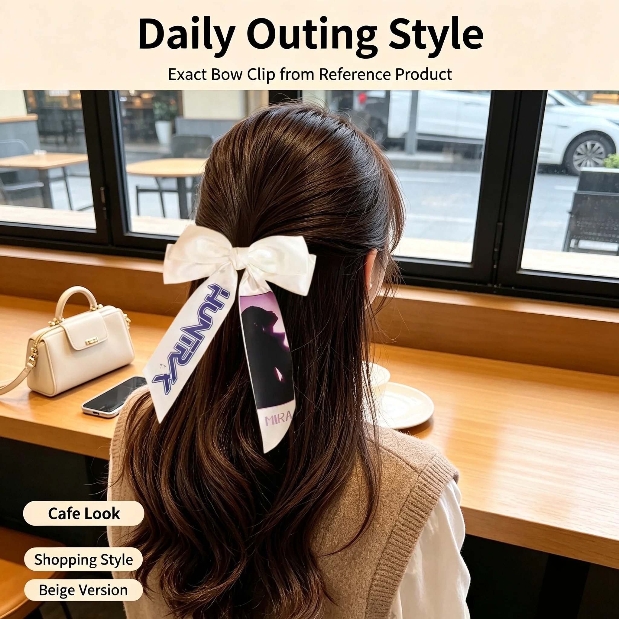 Fashion Y Vintage - Vintage Satin Fabric Bow Hair Clip