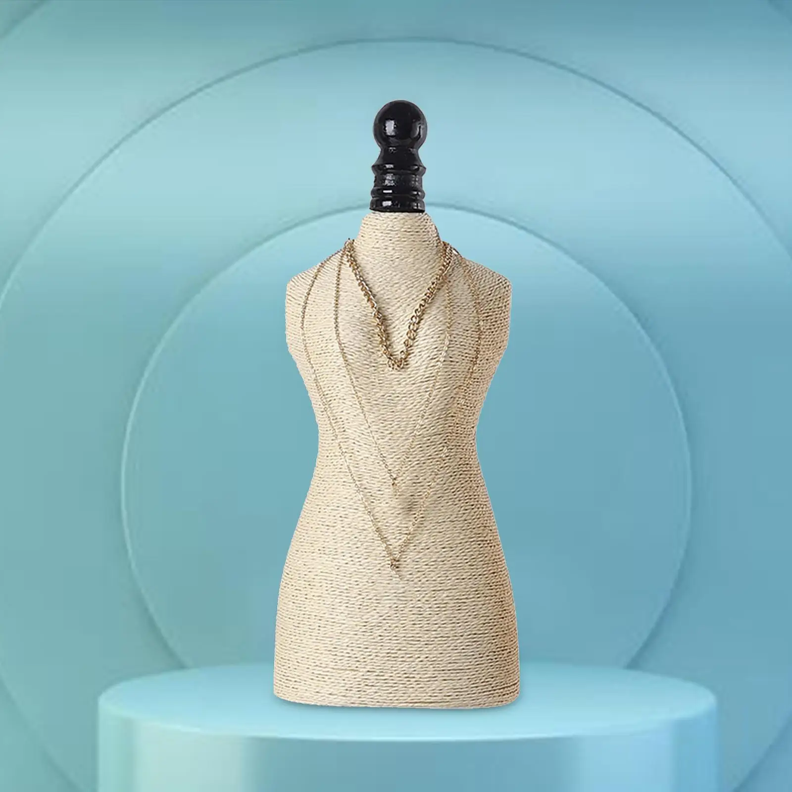 Necklace Display Stand Jewelry Mannequin Holder Elegant Pendant Chain Organizer for Selling Retail Stores Shows Props