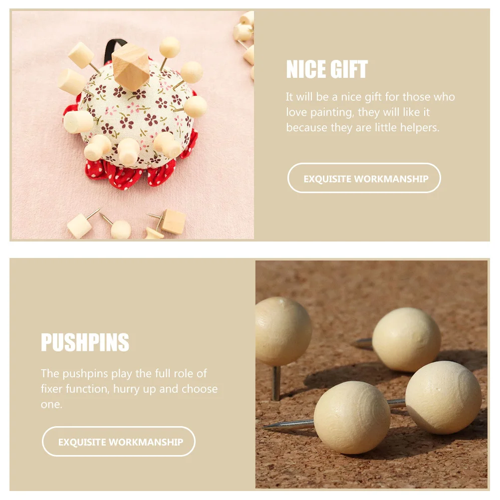 

60pcs Soft Cork Push Pins Multi-Function Thumb Tacks For Bulletin Board Map Poster Display Household Office Supply