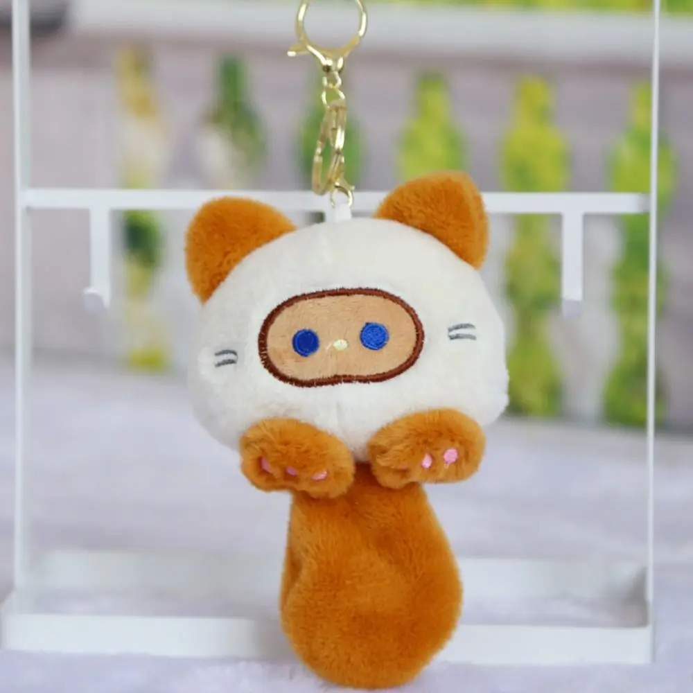 バッグアクセサリー Diy ぬいぐるみ動物キーホルダーファッションかわいい小さな猫人形ペンダントクリエイティブバッグペンダント