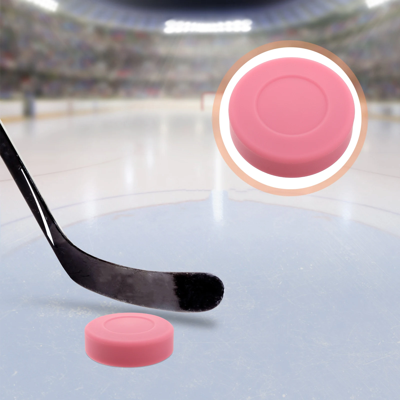 

2 Pcs Hockey Puck Table Game Practice Sports Parts Outdoor Toys Pink Balls Accessory Practicing Toddler