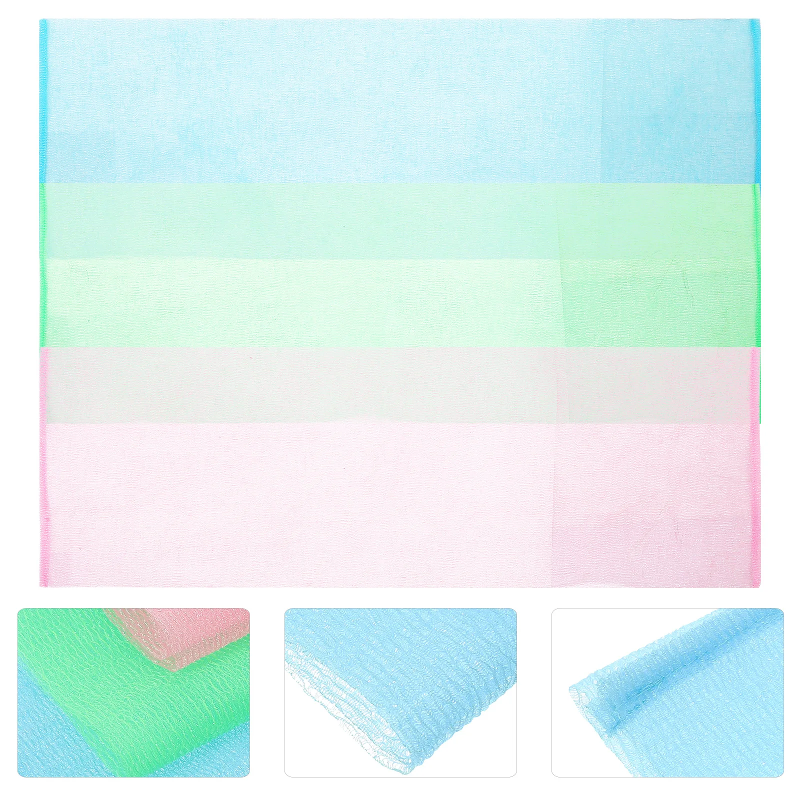 

3Pcs Back Rubbing Towels Premium Shower Exfoliator Long Strap Bathing Strong Rubbing Back Scrubber Towels for Shower