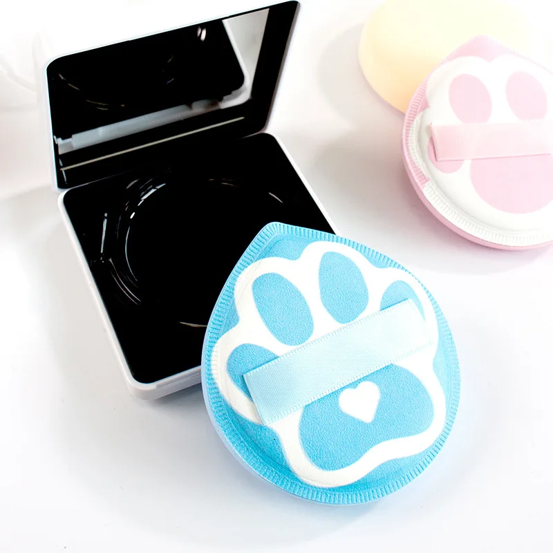 พัฟฟองน้ำแต่งหน้ารูปอุ้งเท้าแมว พัฟรองพื้นเนื้อครีม พัฟคุชชั่น พัฟแต่งหน้า พัฟแอร์คุชชั่น อุปกรณ์เครื่องสำอาง พกพาสะดวก