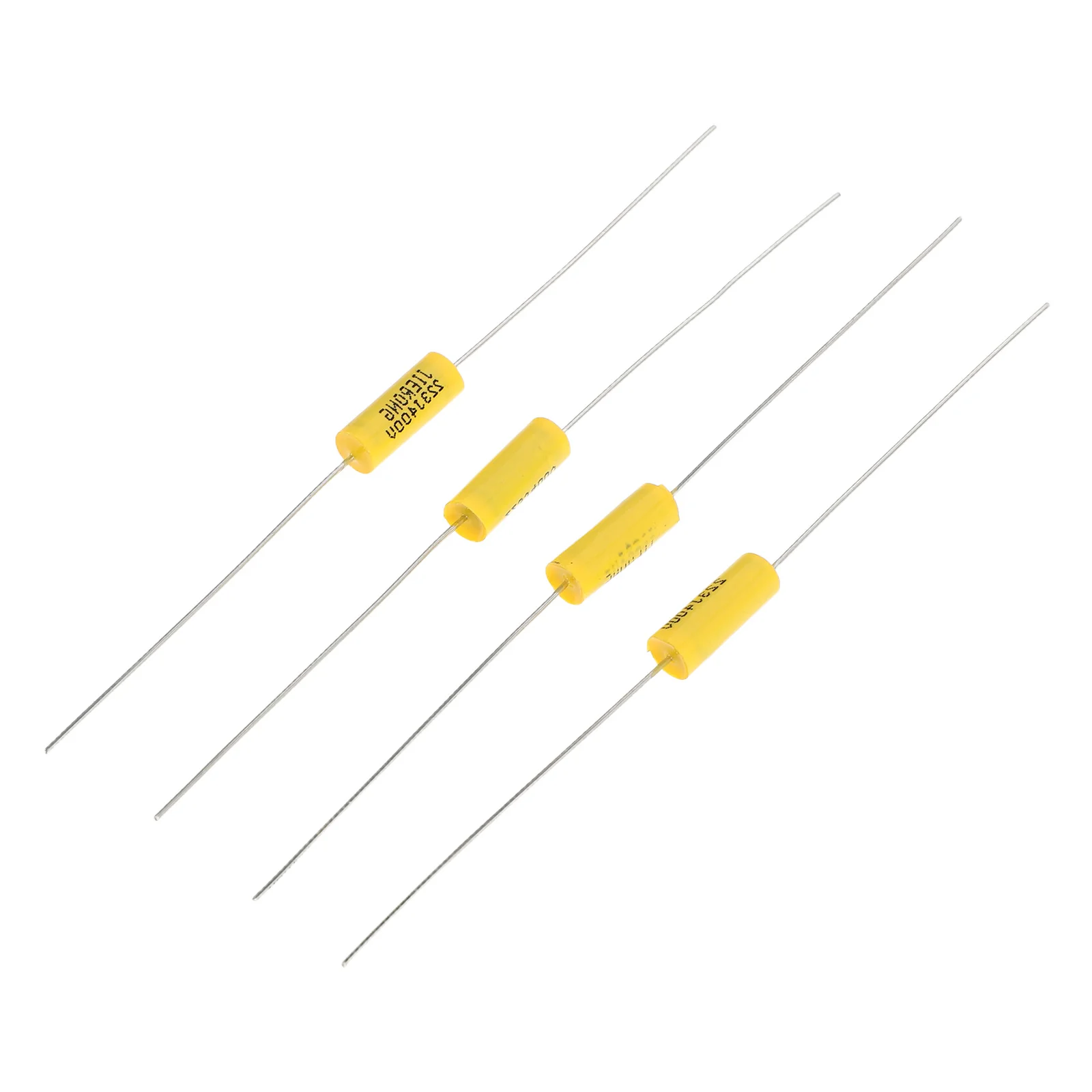 

4 Pcs Electric Guitar Accessories Axial Tone Capacitors for Potentiometers Yellow Circuits