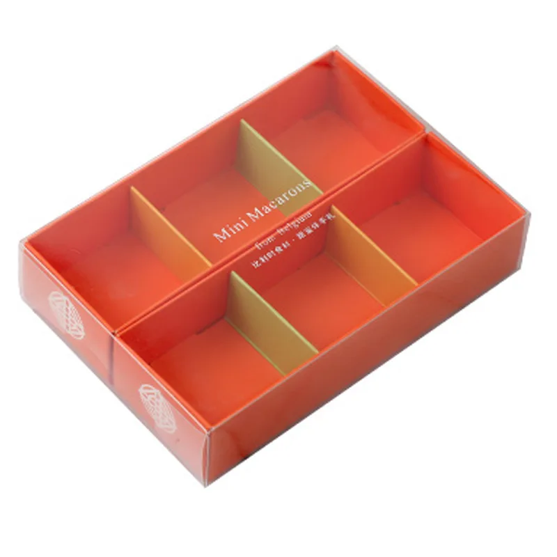 Macaron Packing Box High-End French Biscuits Candy Carton Window Pet Transparent 3/5/6 Pieces Baking Drawer