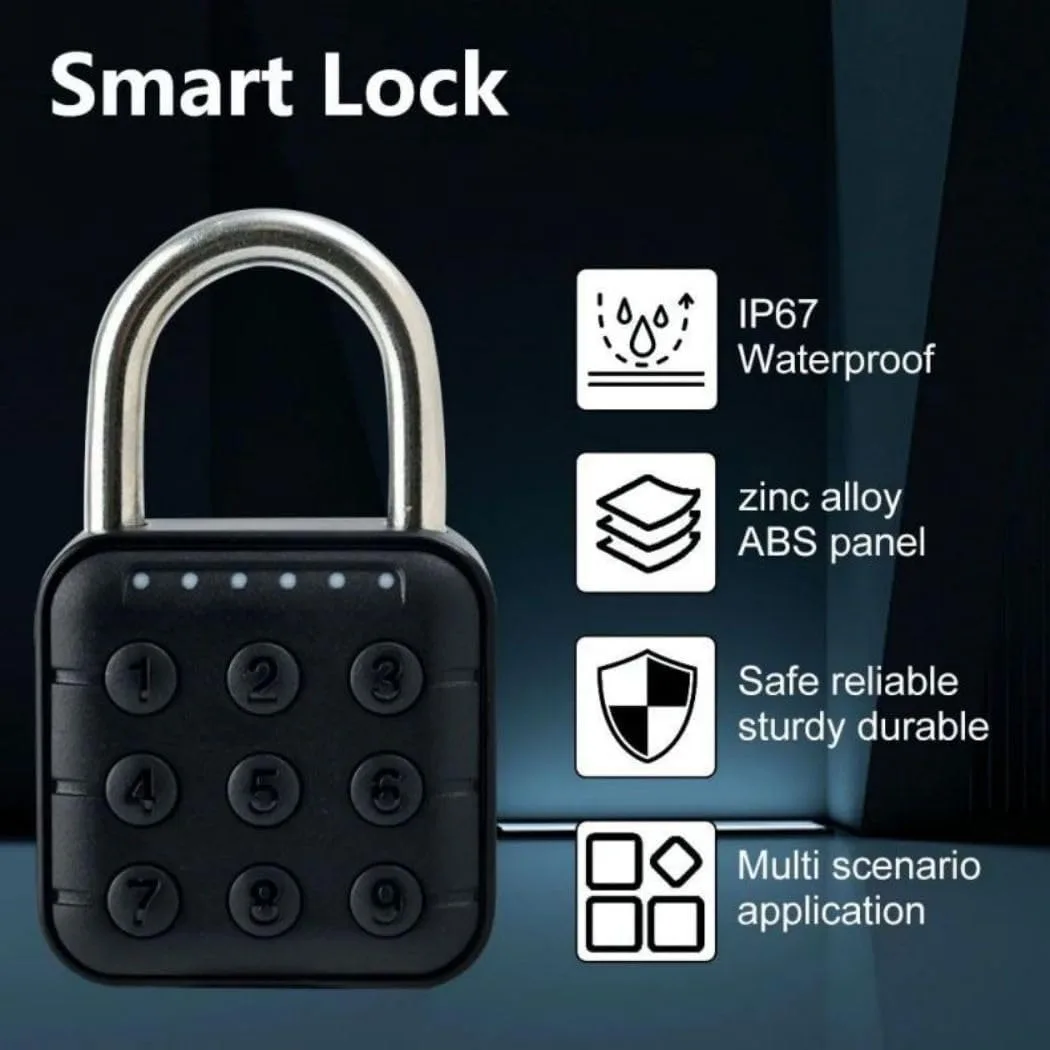 Electronic Lock Tuya Bluetooth Fingerprint Padlock Digital Luggage Lock APP Temporary Password Remotely IP67 Decompression Toys