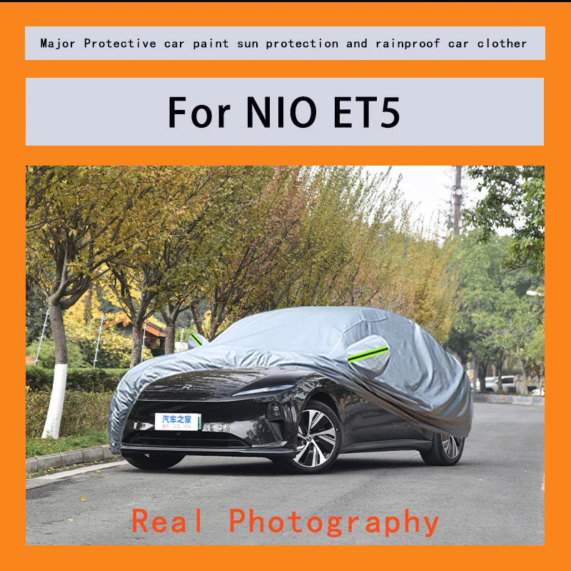

﻿﻿For NIO ET5 Car Covers Outdoor Waterproof Dustproof Sun Rain Snow Protection Thick Oxford Cloth Full Outer Cover