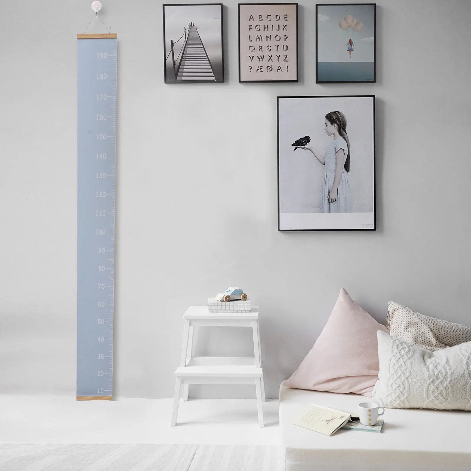 

Height Ruler Decoration Home Kids Chart Measuring Durable for Child Removable Pine Wood Wall Hanging Rulers Decorative Growth