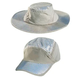 Round Cap Fisherman Hat Ice Cap Sunscreen Cooling Ice Cold Hat Air Conditioning Cap Sun Hat Anti-ultraviolet Arctic Cap