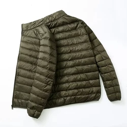 Chaqueta de plumón ultraligera para hombre, abrigo transpirable resistente al agua y al viento, talla grande, para todas las estaciones