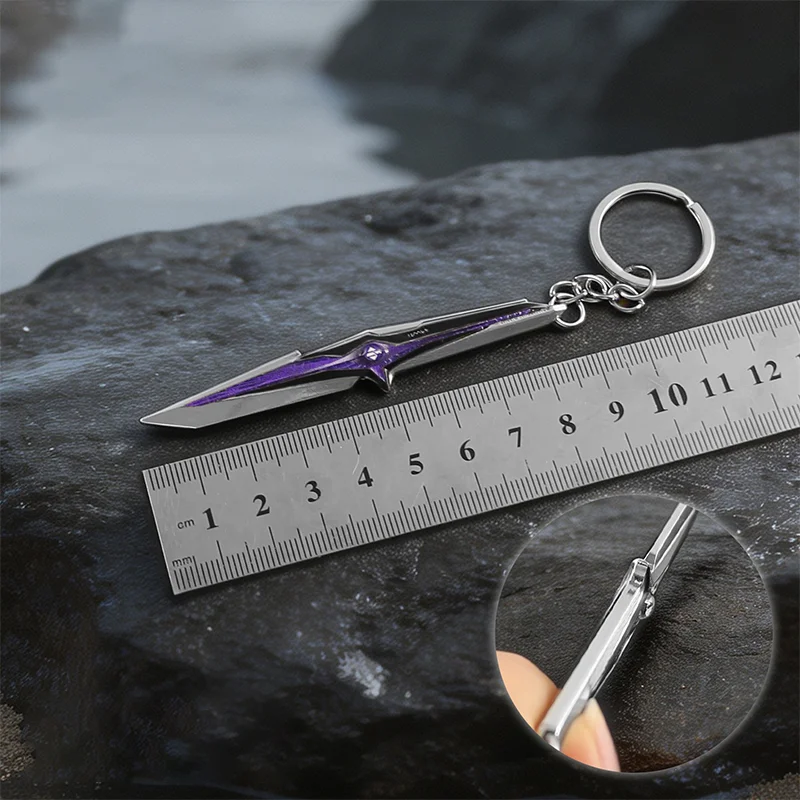 9cm Delta Force Game Metal Sword Keychain Red Hawk Claw Blade Alloy Keychain Knife Accessories Tactical Axe Fashion Pendant view 4