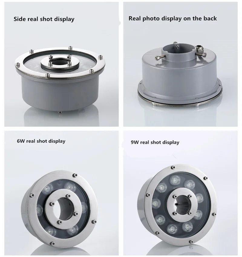 IP68 podświetlana fontanna Led 9w lampa Led do basenu DC12V DC24V podwodne lampy ciepłe białe 3000K ze stali nierdzewnej o dużej mocy
