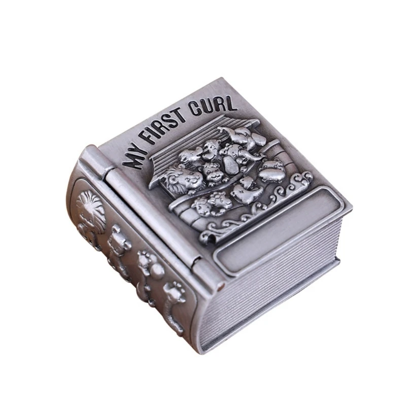 

Zinc Alloy Baby Teeth Storage Box Curly Hair Tooth Treasure Chests