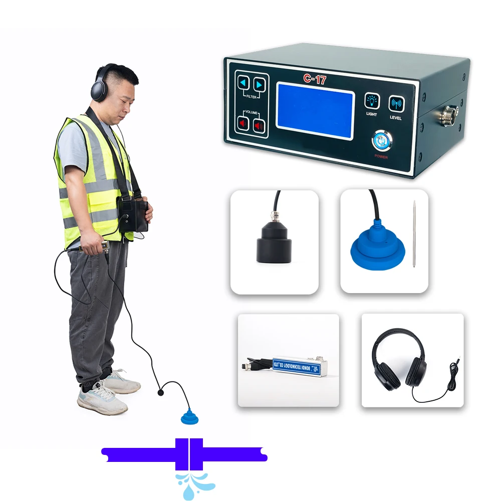 Multi-Sensor Electronic Lithium Battery Leak Detector In-Wall Pipeline Detection Continuity Pipe Work Plumbing Testing Equipment