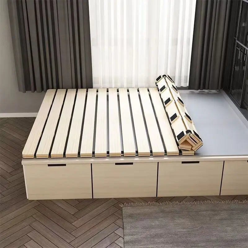 Row skeleton tatami breathable roll folding board waist protection hard bed board rollable mattress shelf wholesale