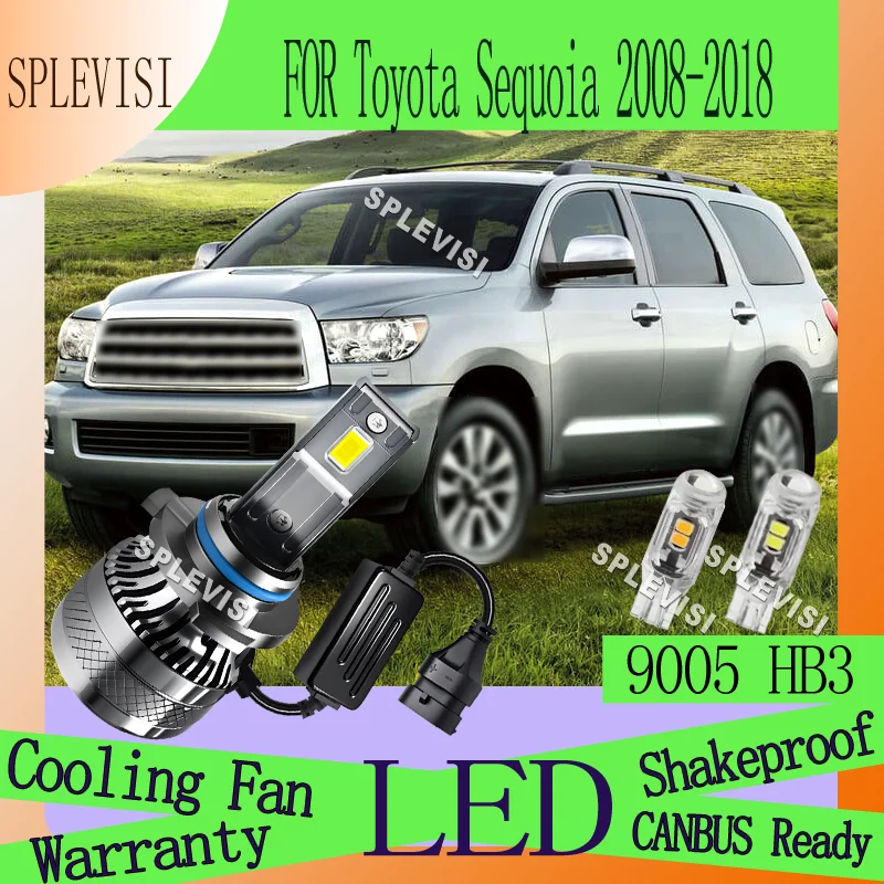 

9005 HB3 Plug and Play with Anti-Glare Cooling Fan High Beam For Toyota Sequoia 2008 2009 2010 2011 2012 2013 2014 2015-2018