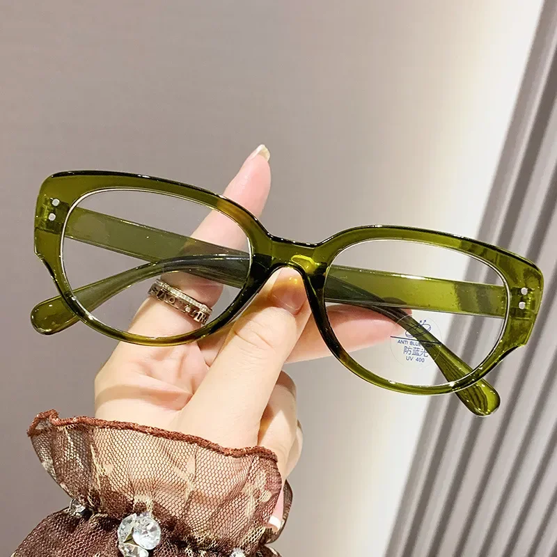 Transparente große Myopie-Brille, ultraleicht, quadratischer Rahmen, Anti-Blau, Minus-Brille, Retro-Rezeptbrille, Dioptrien 0 bis -4,0 – Detail 14