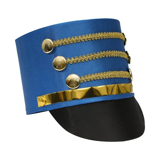 Kid  Soldier Drum Hat Majorette Master Soldier Barrel Hat Halloween Masquerade Cosplay Show Photography Props Certiquette Hat