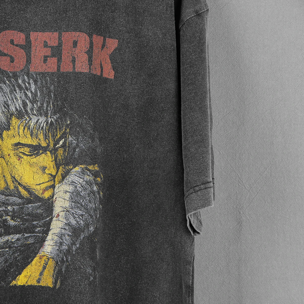 Berserk T-Shirt Japanese Anime Guts Vinland Saga Claymore Akame Ga Kill Washed Short Sleeves Cotton Clothing Shirt