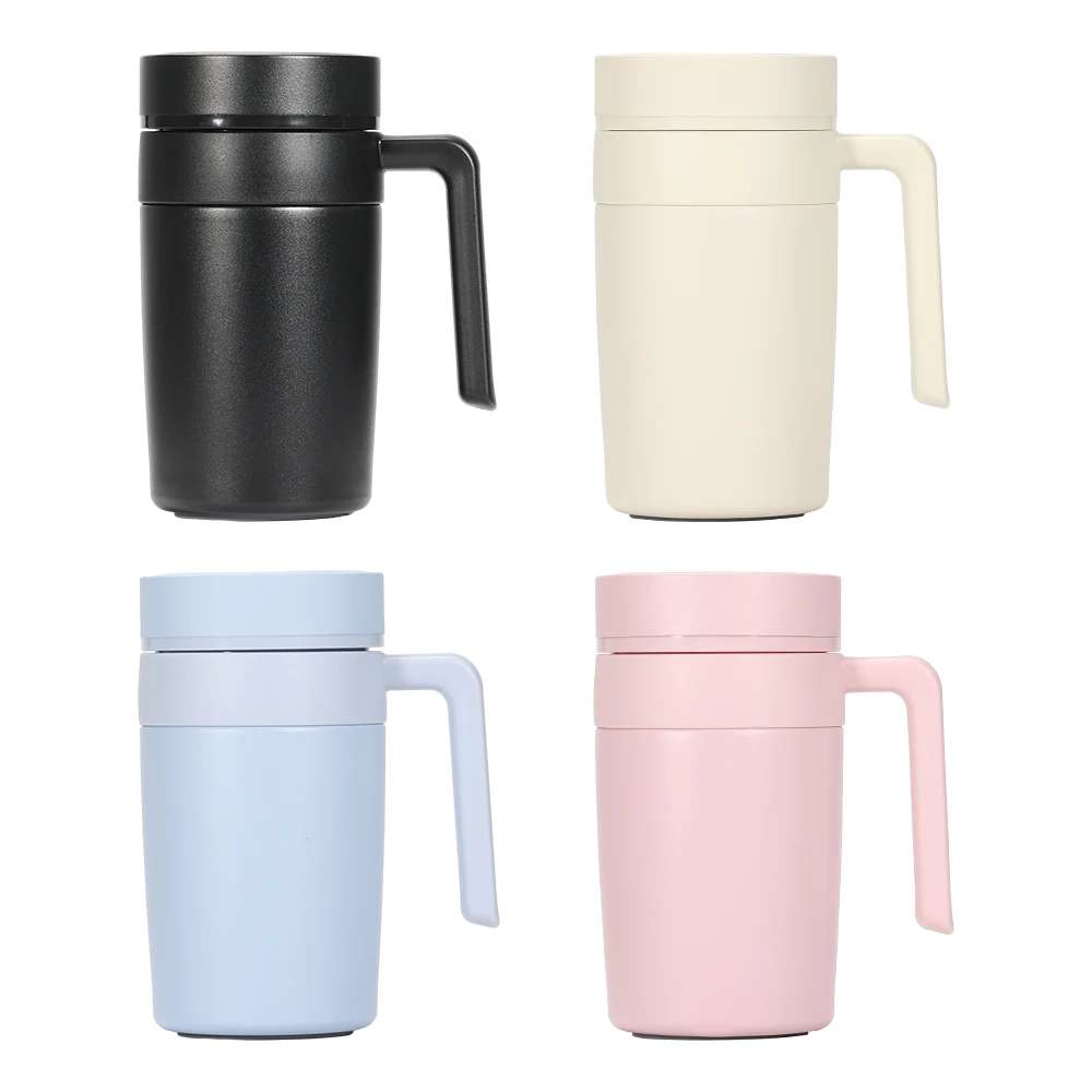 480ml New LED Temperature Display Tumbler With Handle Stainless Steel Office Insulation