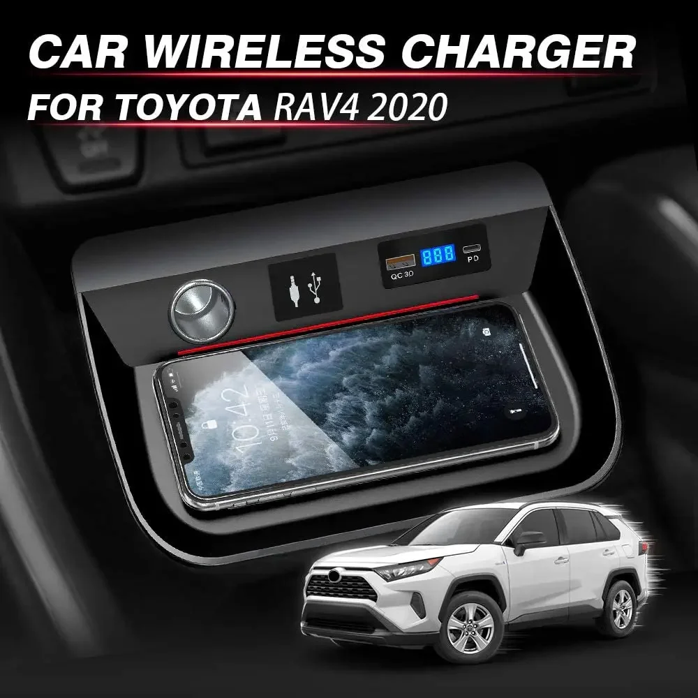 Other Car Accessories 12V  Fast Wireless Charger For T-oyota RAV4    Ideal  IPhone