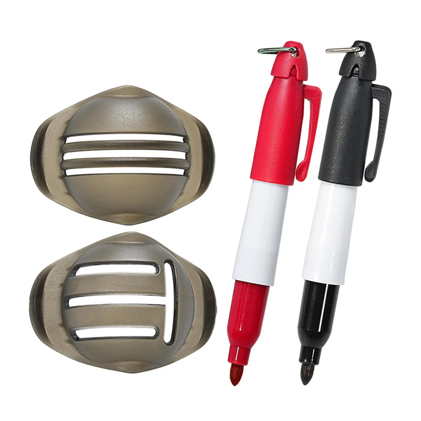 2x Golfbal Marker Set Putter Putting Golfbal Uitlijningsgereedschap voor Gift Mannen