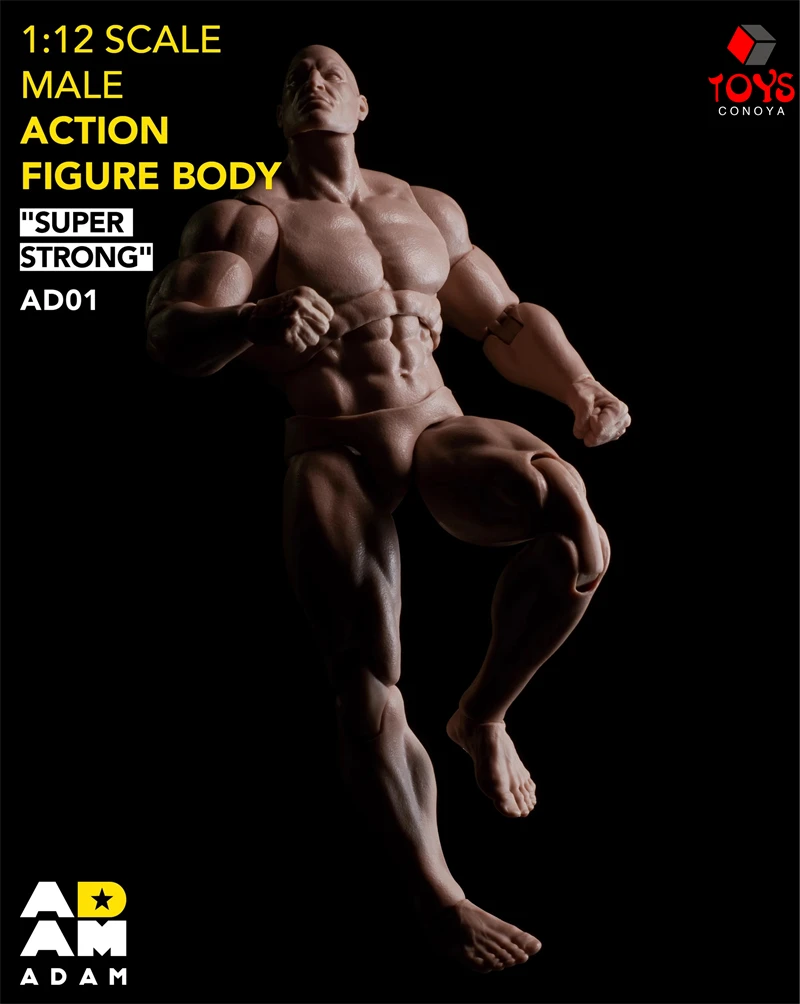 ADAM AD01 escala 1/12 cuerpo articulado muscular súper fuerte 17,2 cm estilo cómico masculino figura de acción súper Flexible cuerpo muñecas