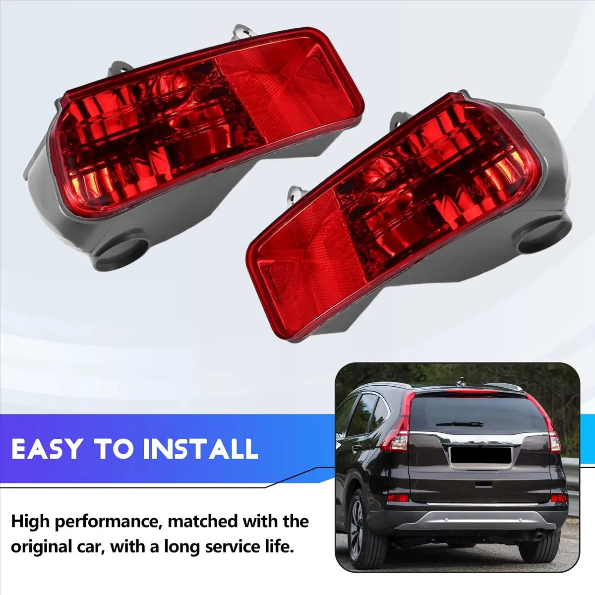 NCSMT Left Right Rear Bumper Reflector Rear Fog Light Fog Lamp for HONDA CRV 2015 2016 2017 RM1 RM2 RM3 RM4 Foglight No Bul
