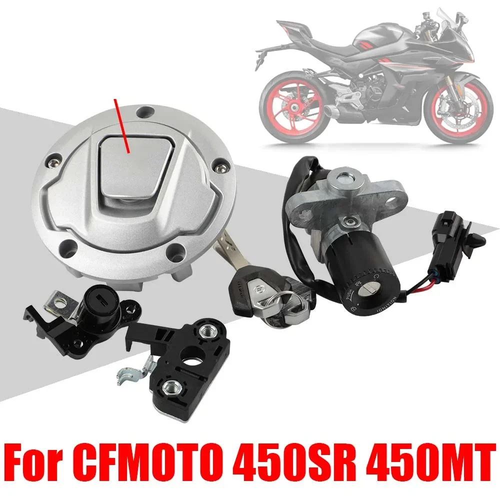 

For CFMOTO CF MOTO 450SR 450MT SR450 SR 450 SR MT Motorcycle Accessories Ignition Switch Lock Fuel Gas Tank Cap Key Set Assembly