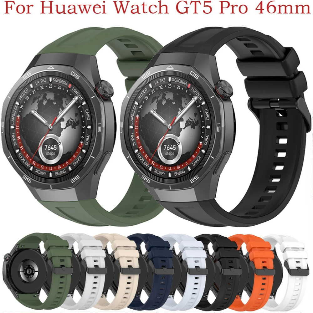 Silicone Strap for Huawei Watch GT5 Pro 46mm High Quality Dedicated Interface Wristband for Huawei GT5 Pro Watchband Accessory