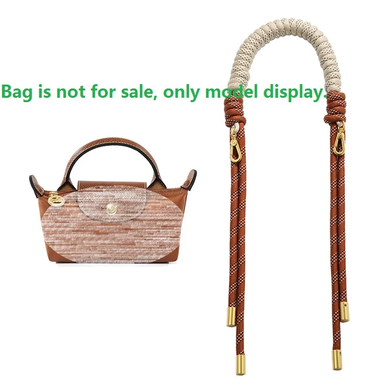 Kintted Hand Bag Strap For Longchamp Mini Bag Replacement Bag Transformation Accessories Short Strap