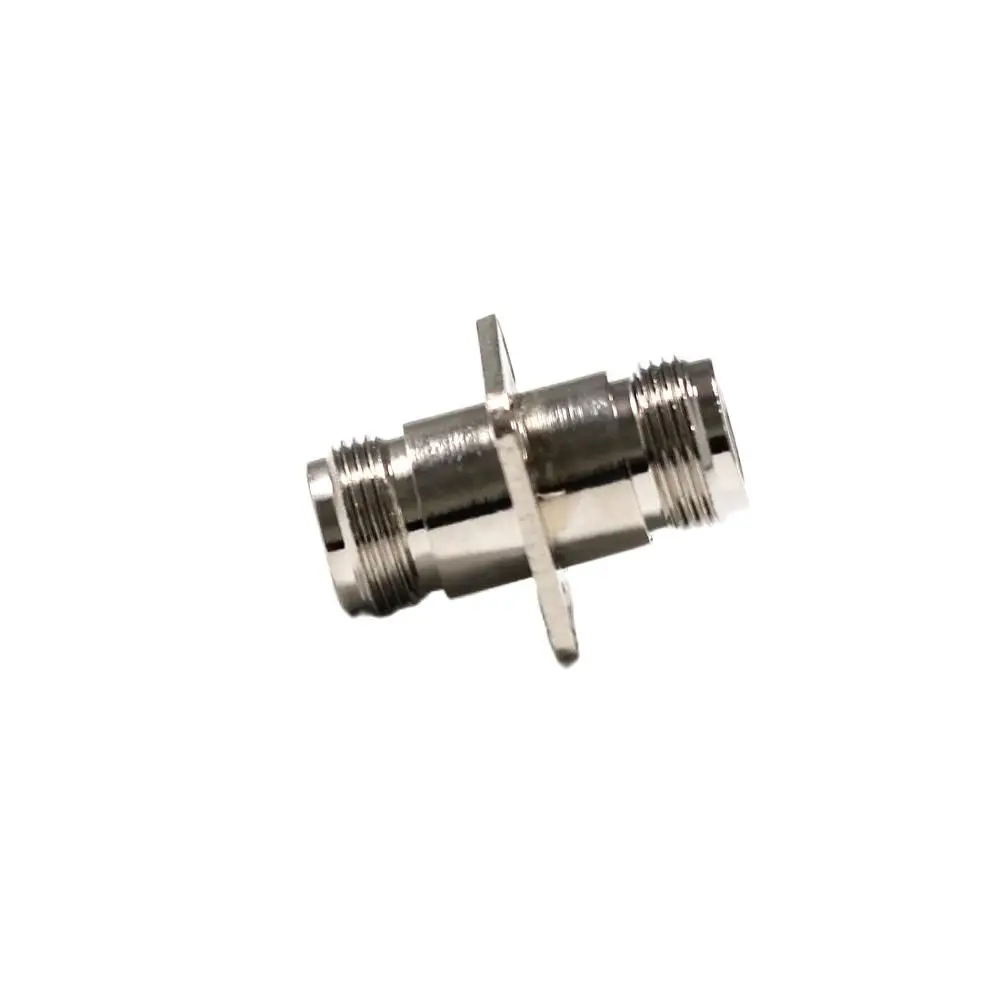 1PC  N Jack To  N Female  RF Coax Adapter Convertor  4-Hole Panel Mount  Flange Chassis Nickelplated  NEW Wholesale