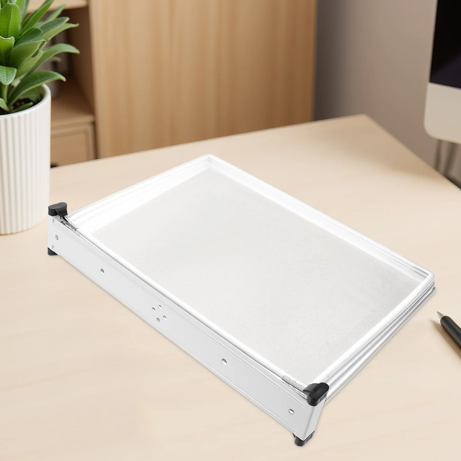 رف عرض المستندات المثبت على الحائط، 5 ألواح شفافة مزدوجة الجوانب، نظام غلاف المكتب، مجلد ملفات معلق، منظم مرجعي للحائط