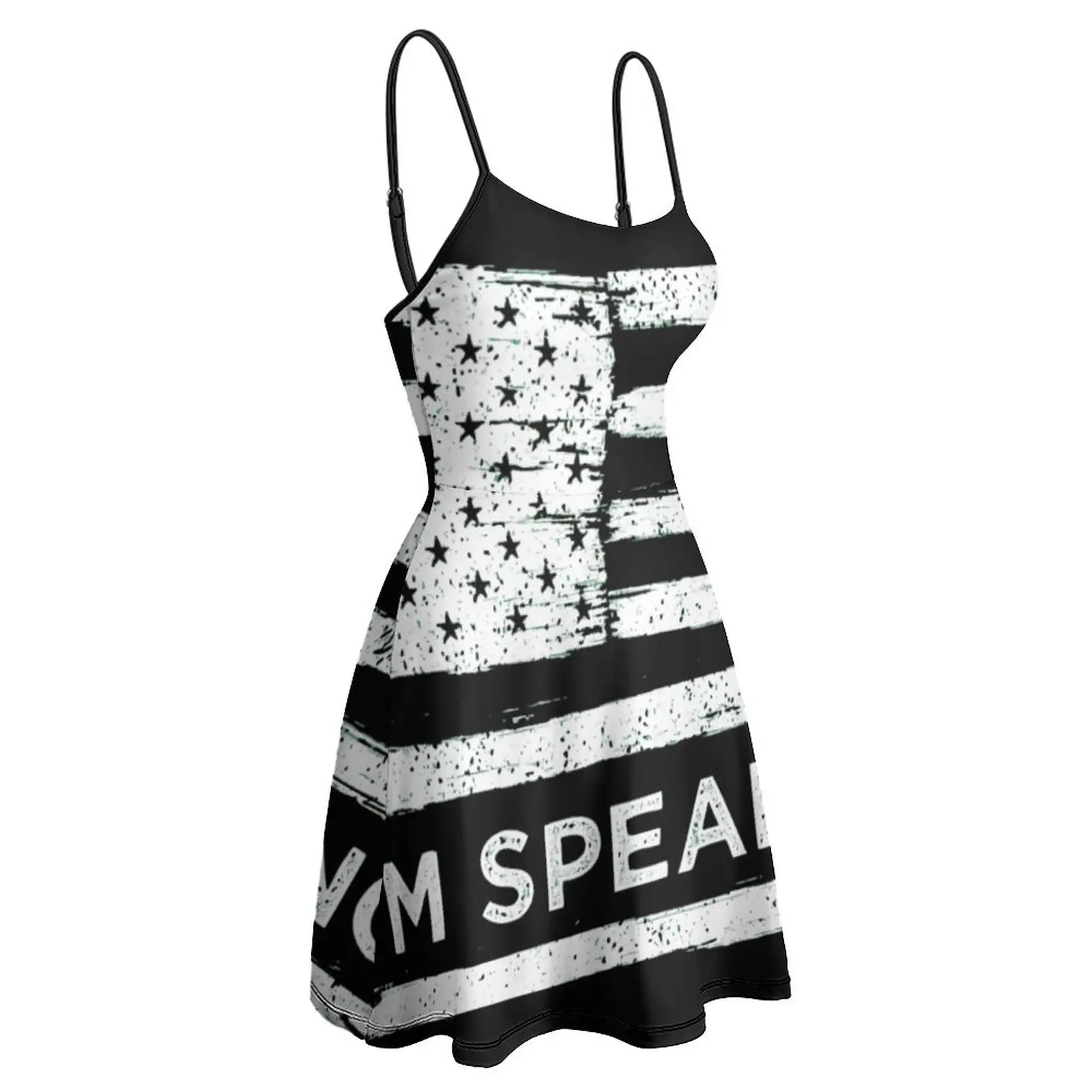 I M Speaking Flag Vote I Am Speaking vestido de tirantes para mujer, ropa Sexy novedosa, Humor Gráfico, cócteles, vestido de tirantes