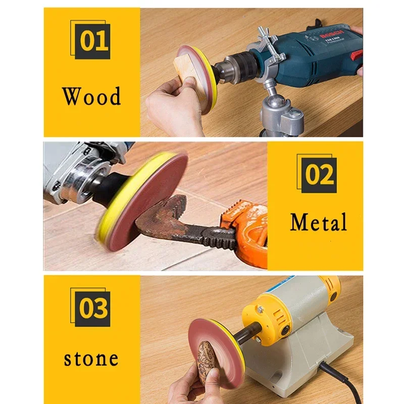 50-100 قطعة مجموعة أقراص الصنفرة 2 بوصة لأدوات دوارة لطاحونة الحفر مع لوحة الداعم تتضمن ورق الصنفرة 60-2000 حصى #6