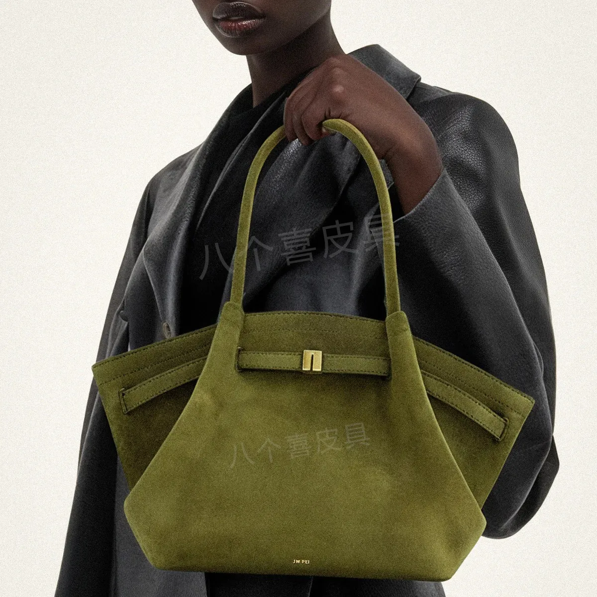 حقيبة مخملية بكتف واحد تحت الإبط، حقيبة يد عصرية بتصميم عصري #1