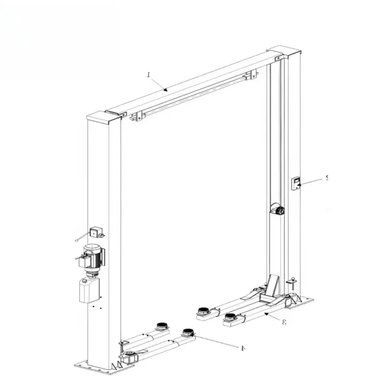 Double Column Hydraulic Lift Car and Motorcycle Lift 4000 kg Lifting Capacity