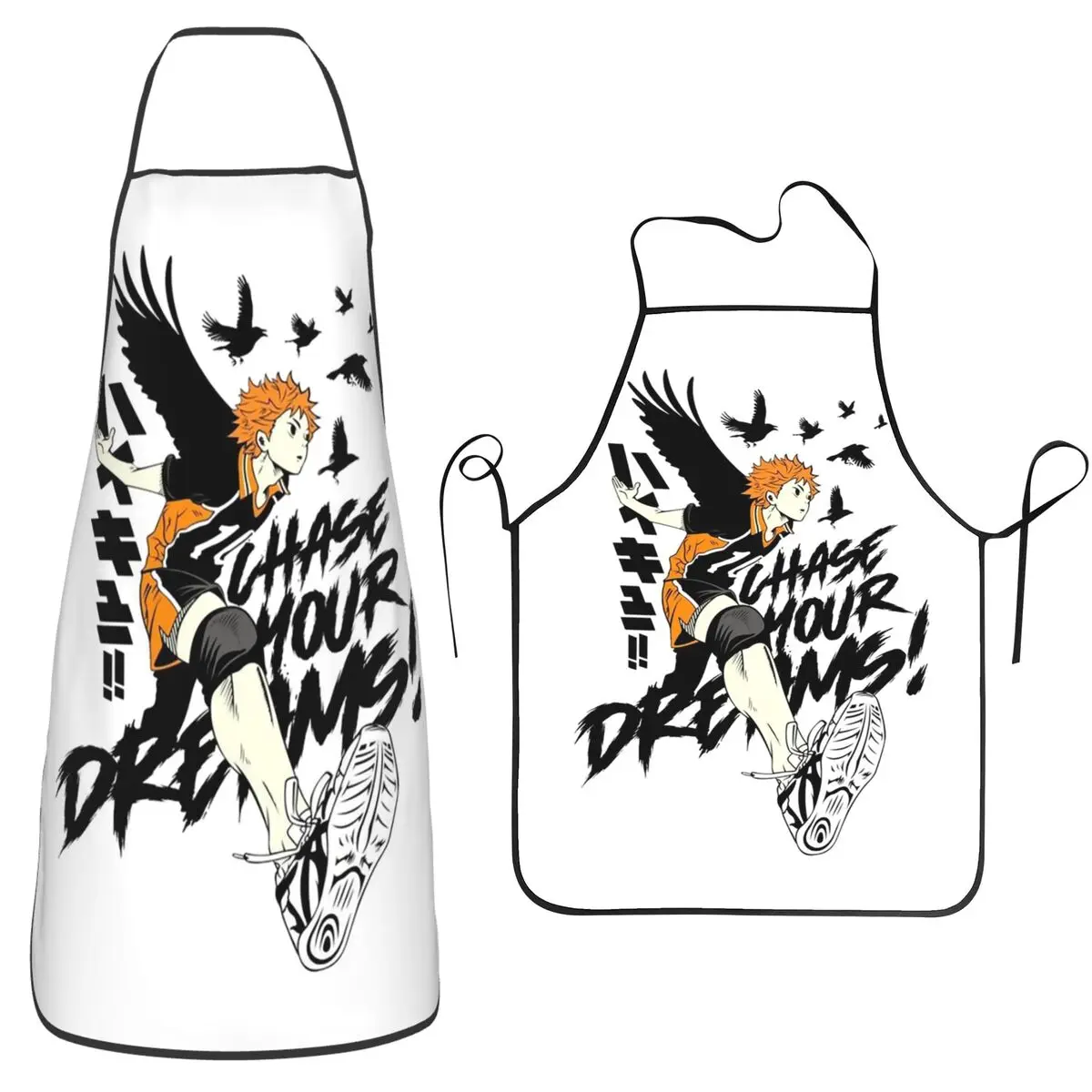 Haikyuu Anime Apron Chef Cooking Tablier Sleeveless Bib Kitchen Cleaning Pinafore for Women Men Painting