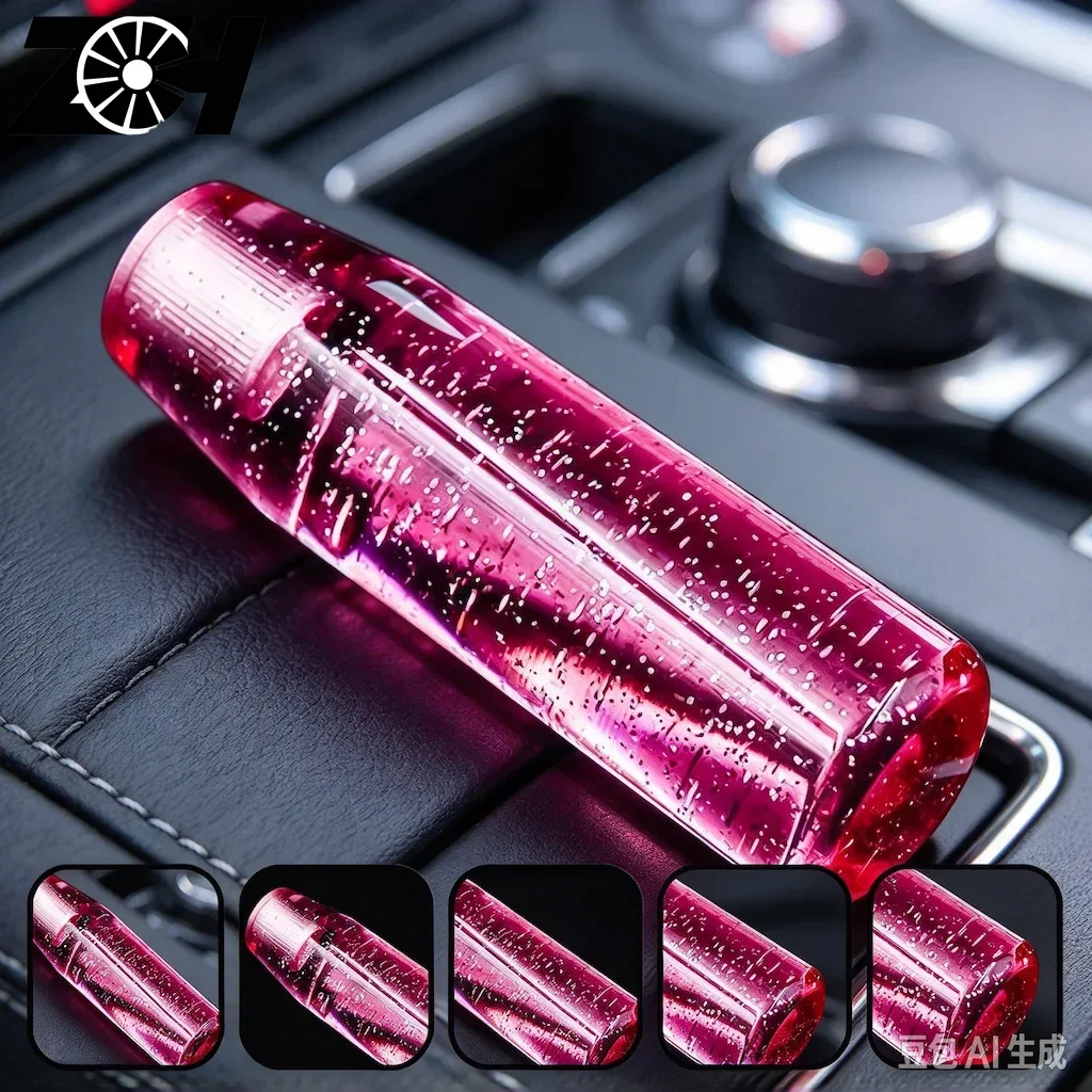 15cm Car Shining Stitching Multicolor Gear Shift Knob Crystal Bubble Colorful Shifter Lever AT MT Fit For Honda Toyota Nissan